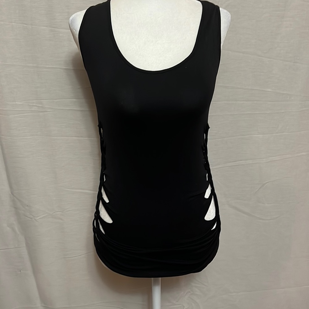 NWOT tank black size small to medium sexy cut outs on sides and back